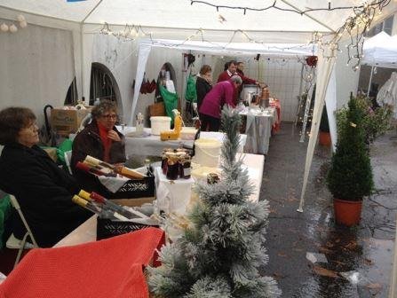 Verkaufsstand Weihnachtsmarkt in La Morra 2014